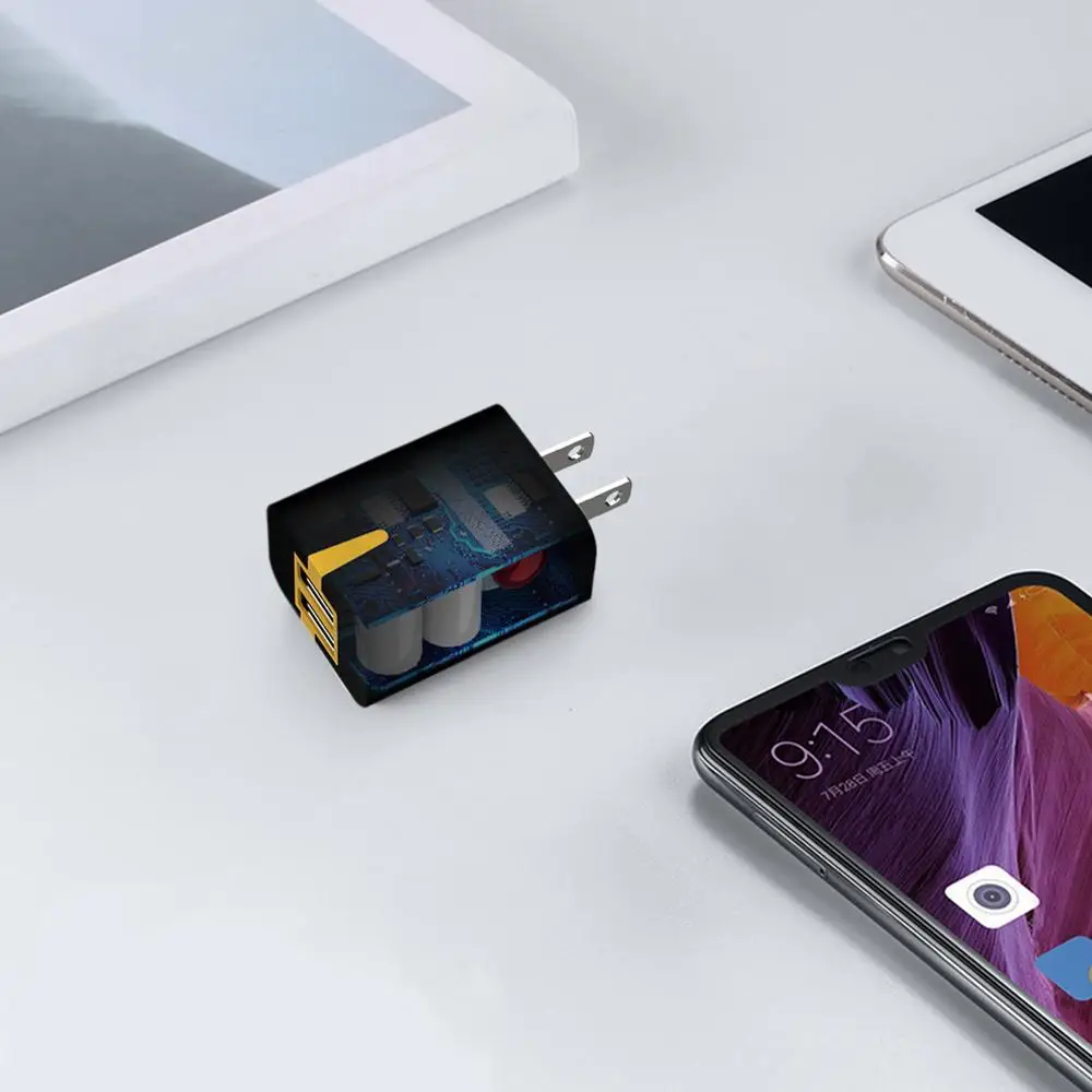 Зарядное устройство для аккумулятора зарядное с двумя портами U-L Сертифицированный 2.4A USB