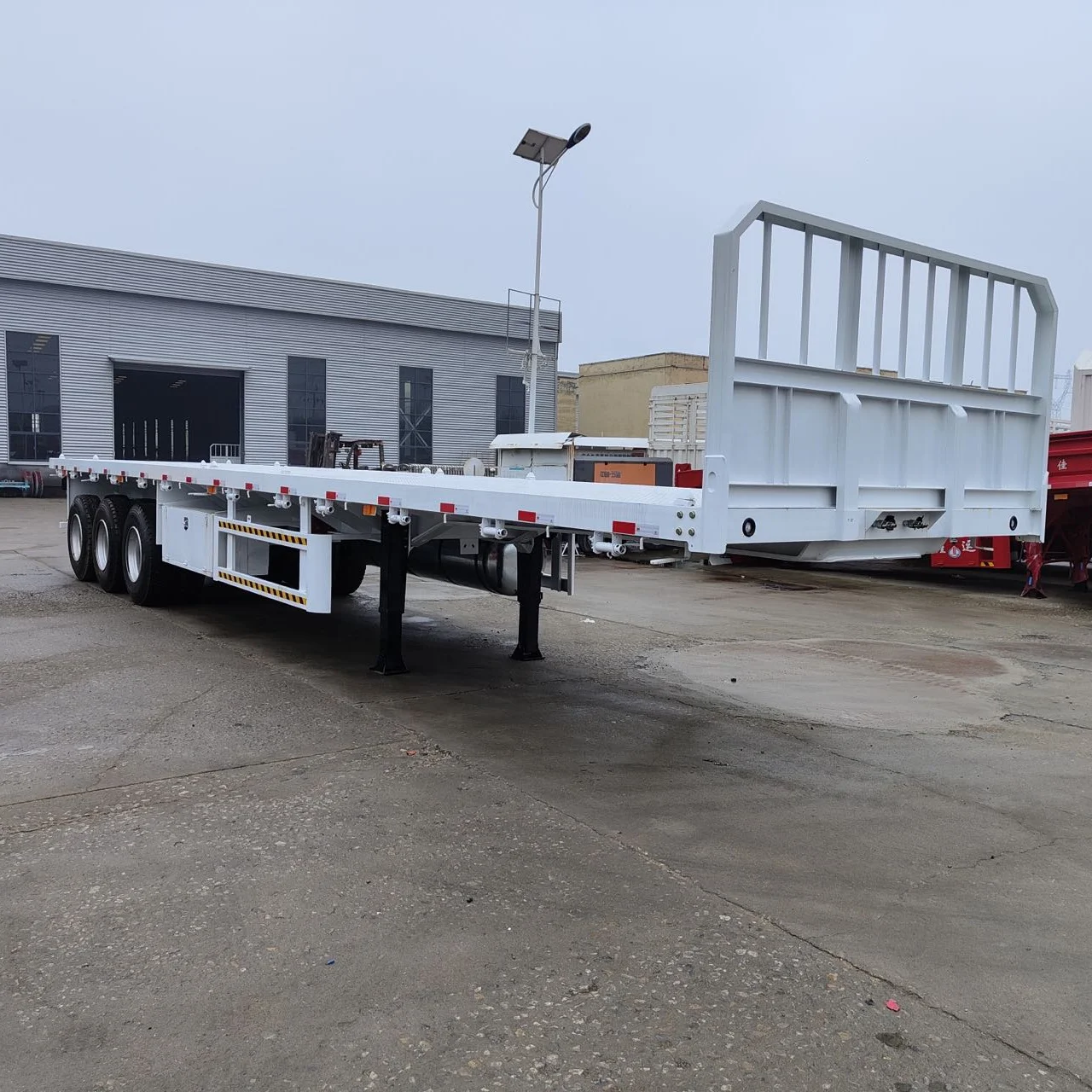 40t 60t Flatbed Flat Container Semi Trailer Heavy Duty Flatbed Semi ...