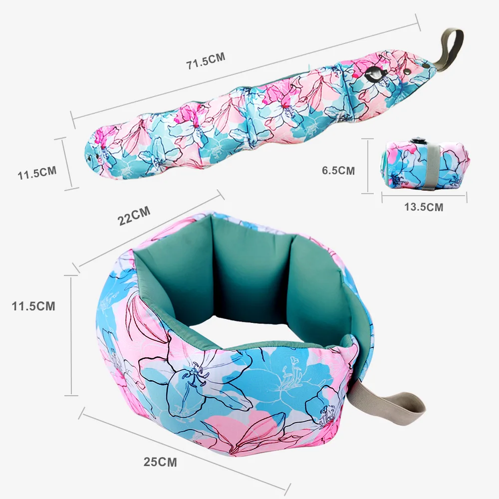 Cooling Set Eye Mask Neck Rest Cushion 3 In1 U Shape Foldable Camping