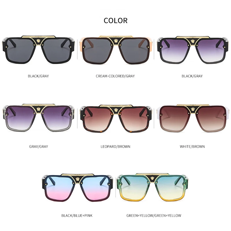 2023 Fashion Hot Sale Design Vintage Square Frame Women Men Sunglasses ...