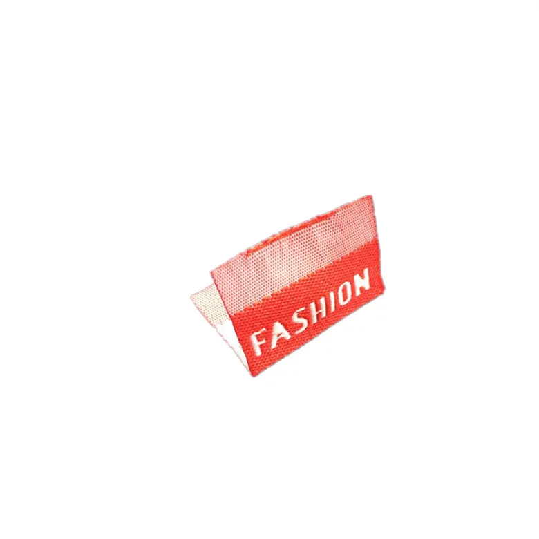Low Moq Custom High Density Logo Garment Label Neck Satin Woven Silk Labels for Clothing