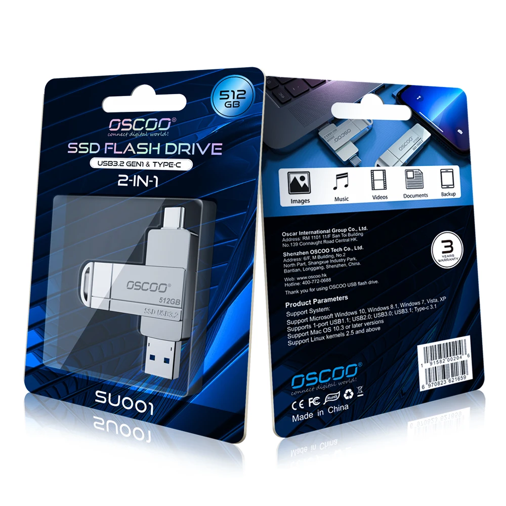 Pendrive Usb 3.1/3.0 &typec 256gb Memory Stick 8gb 16gb 64gb 128gb