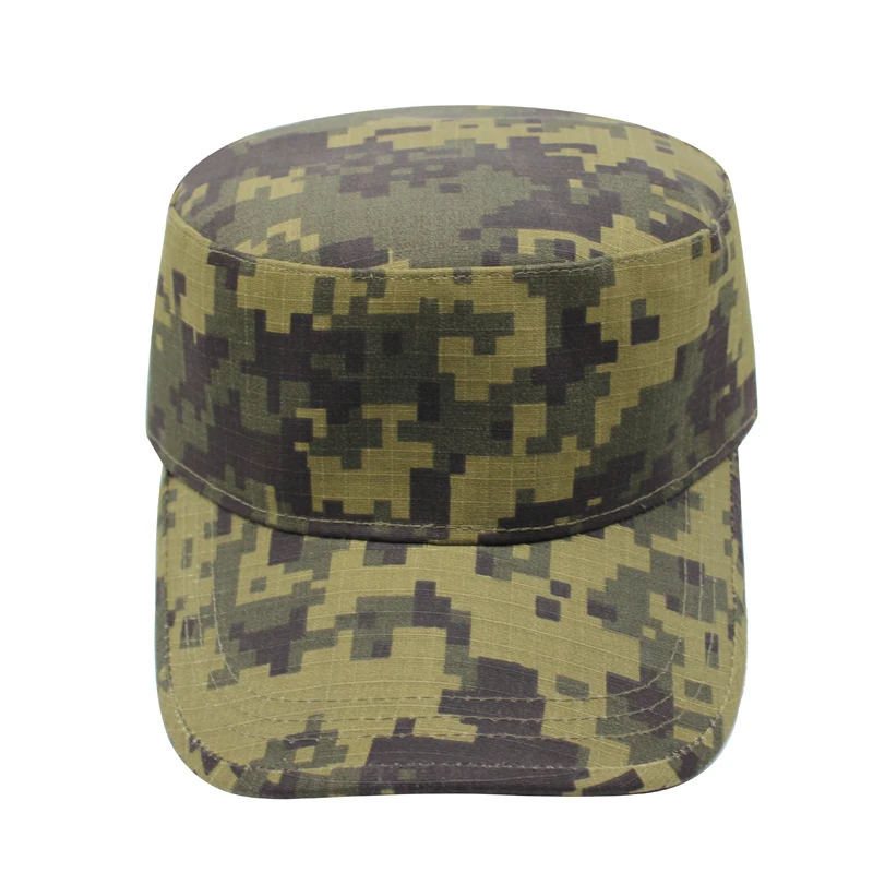 Custom Camo Cadet Military Caps Flat 