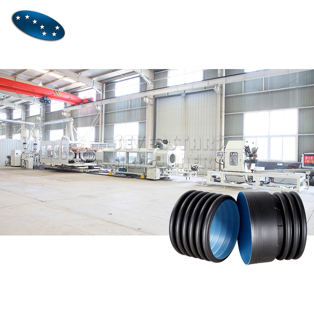 Sevenstars Double Wall Corrugated Pipe Extrusion Production Line Drain-pipe Making Machine