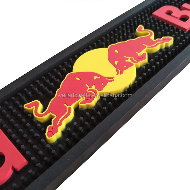Highquality Custom Branded Bar Runner Soft Pvc Rubber Bar Mat With