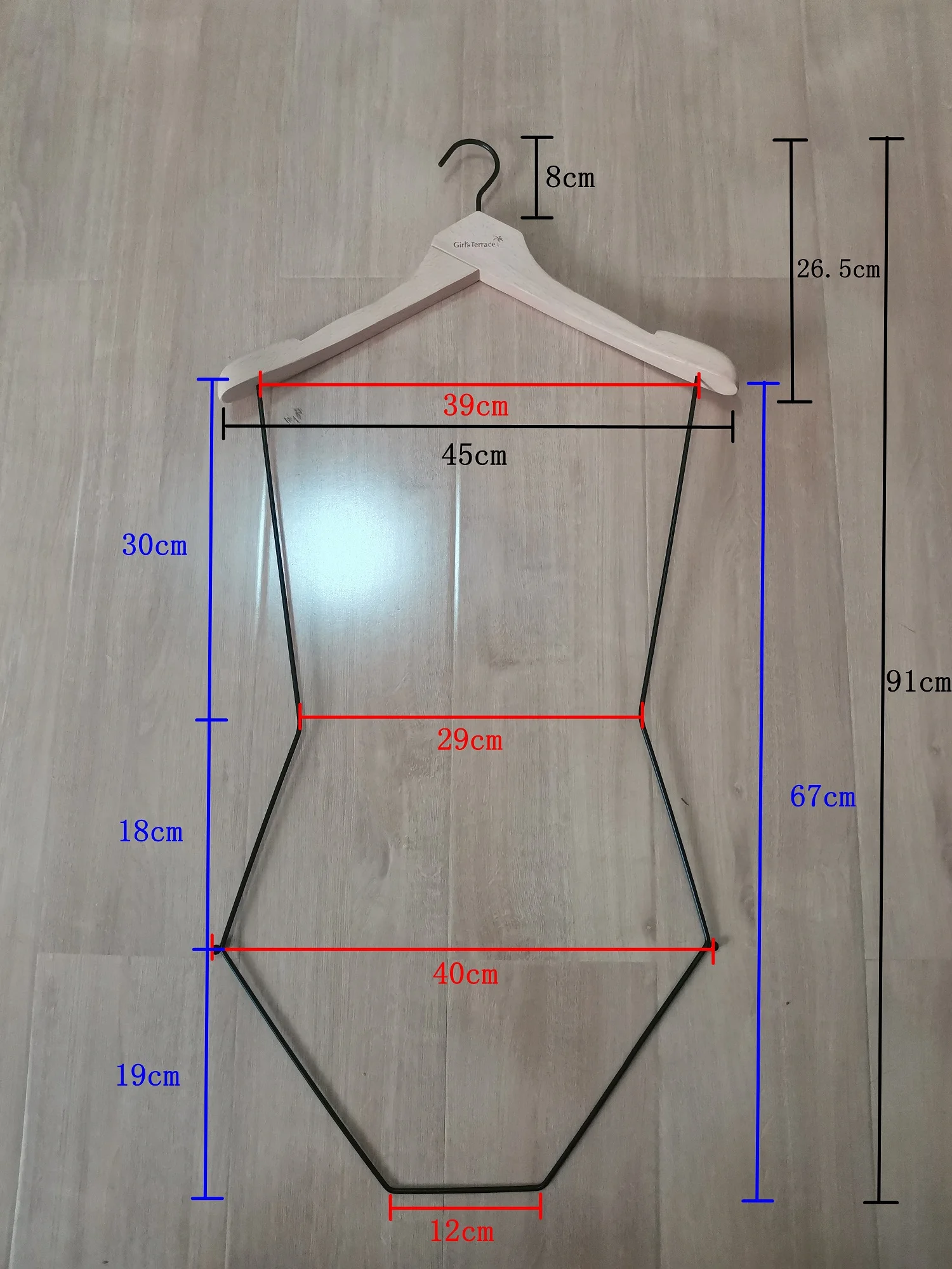 Custom Ladies Wooden Swimwear Body Hanger Bikini Hanger For Display