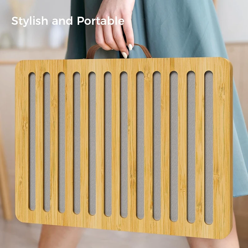 Opvouwbare Droogmat Bunmery Stenen Droogmat Voor Aanrecht - Opvouwbaar, Super Absorberend, 23,2 Inch Lang | Diatomeeënaarde Mat Voor Vaat, Planten Of Als Huisdierenmat Sink Mat