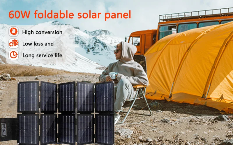 Hot Sale New Energy Foldable 60w Solar Panel Best Price Cheapest Foldable Solar Panel