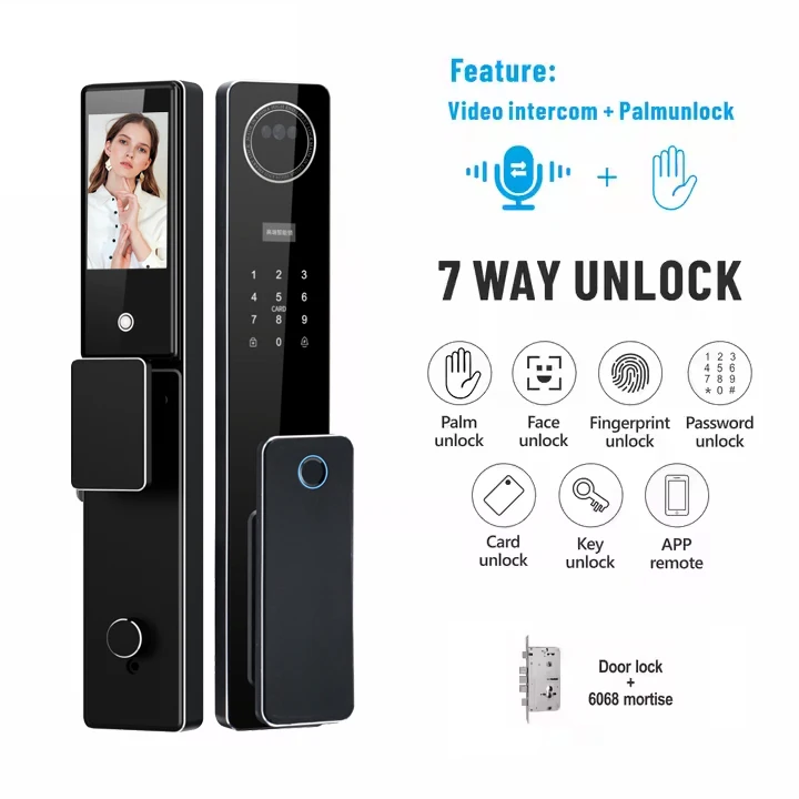 High RecognitionSmartLock ForHomeApartment Waterproof Anti-Theft RFID Fingerprint Password Access Tuya Control For Wood thumbnail 3