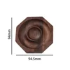 Black walnut octagonal beaded plate