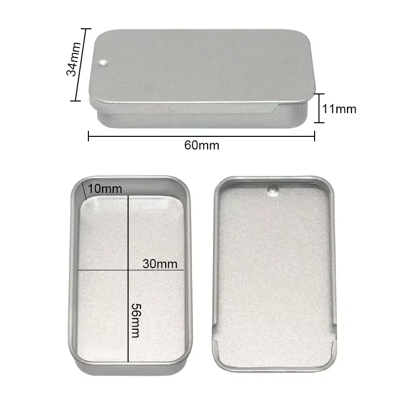 High Quality Sliding Metal Boxes Slide Lid Lip Balm Small Tin Case ...