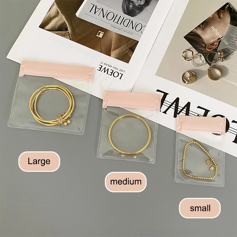 product a1 jewelry bag custom logo plastic small frosted jewelry pouch zipper tpu eva pvc packaging bags for jewelry storage bag-3