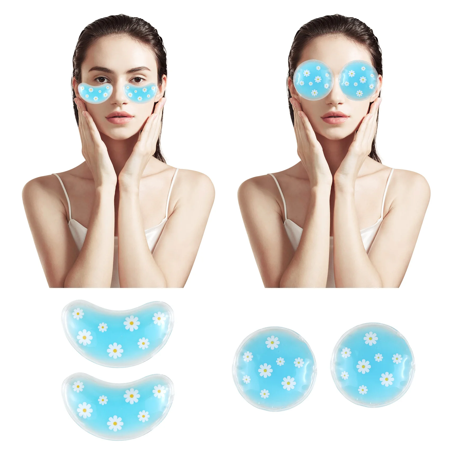 Reusable Cooling Gel Eye Ice Pack Comfortable Eye Pad for Relief From Eye Strain and Swelling