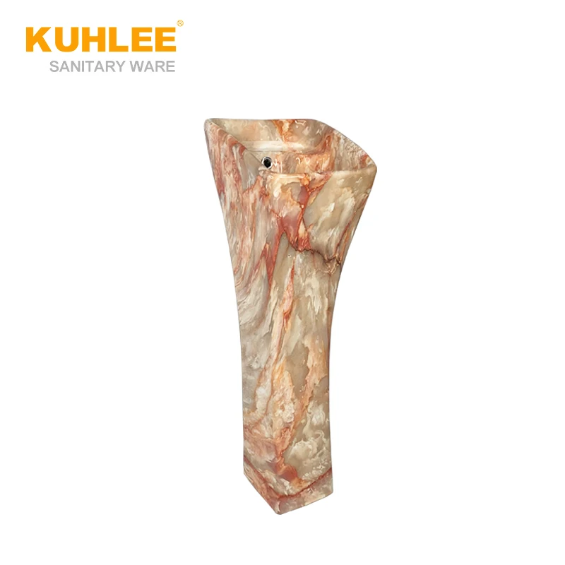 Marble Customized Colored Bathroom Ceramic Lavabo Wash Hand Basin Pedestal Sinks