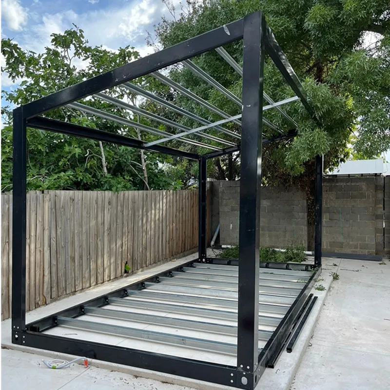 granny flat frame flat pack skillion roof 6m*3m container steel frame kits