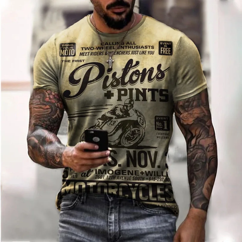 Evertop Oversize Men’s XS T-Shirts with Stylish 3D Print - Breathable Players T-Shirts for Men