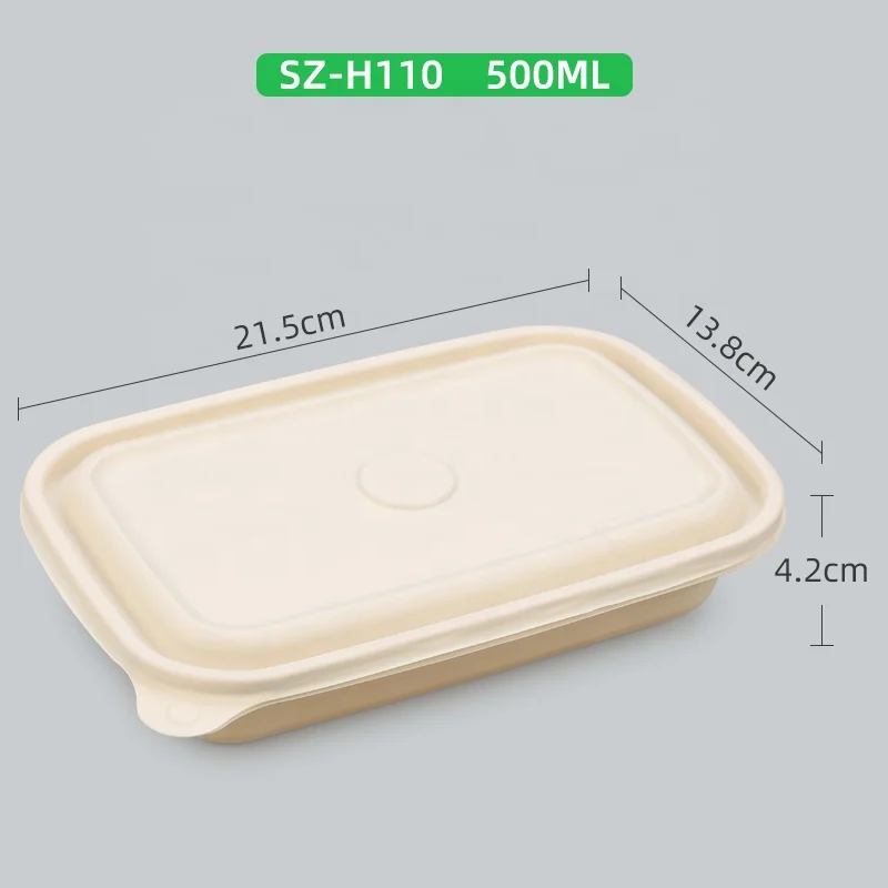 Food Grade Take Away Fast Food Box Ecological Lunch Bowls Biodegradable ...