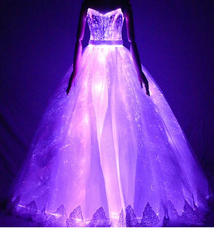 Elegant Lights Led Dance Costumes Fiber ...