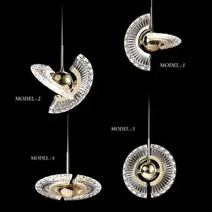 Small Luxury Modern Pendant Lights Bar Hotel Home Decor Ceiling Light Fixtures with Acrylic Chandeliers Decorative Hanging Lamps