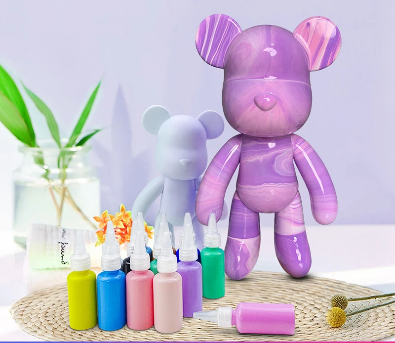 Оптовая продажа DIY смешивание мрамор Искусство Жидкие Краски жидкость акриловая краска розлив Художественный набор
