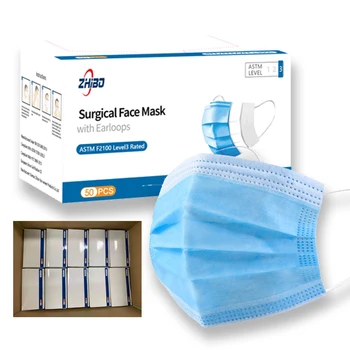 510k Ce 3 Layer Disposable Non Woven Surgical Face Mask 3 Ply Medical ...