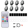 8 Pcs Strobe Light+Wireless Remote