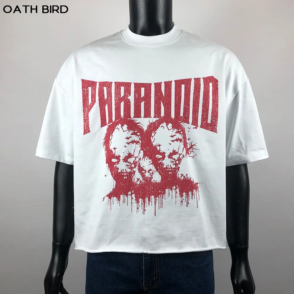 Super Heavy 320gsm 100% Cotton Thick Oversized Drop Shoulder Tshirt  Heavyweight Men's Streetwear Tshirt Cropped Boxy Fit T Shirt