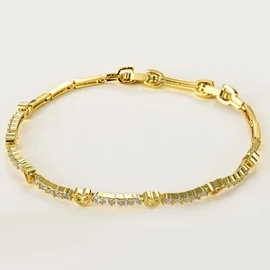 Muxcor Wholesale Factory Chain & Link Charm Copper Zircon Heart Shape Fashion Bracelets Vintage Style Classic