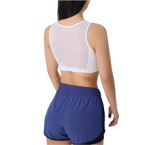 Hot Sale  Women Gym Short Sexy Mesh Hollowed-out Design Sports Bra Women Tops Workout Sports Bra Yoga Set