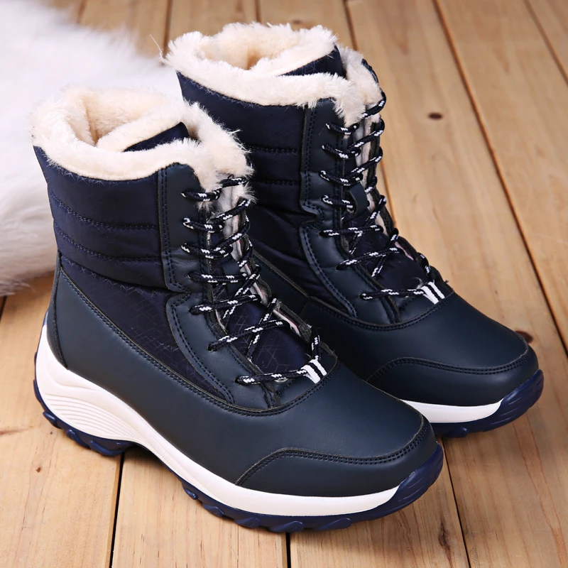 Oxfard fabric upper snow boots high top  keep warm cotton boots