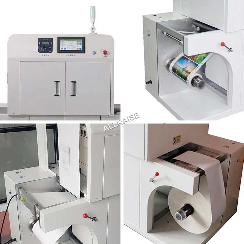 Automatic Roll to Roll Digital Label Printing Machine Adhesive 4 Color Label Printers Digital Labels Stickers Printing Machines