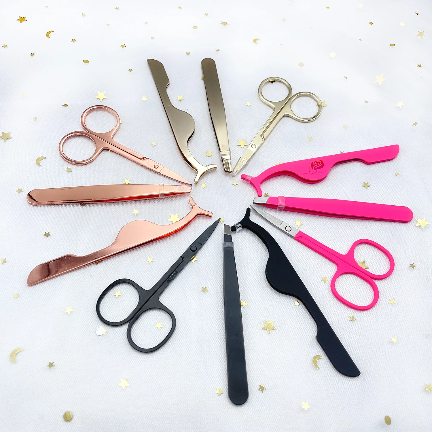 Custom Logo Stainless Steel Eyelash Tool Eyelashes Applicator Eyebrow