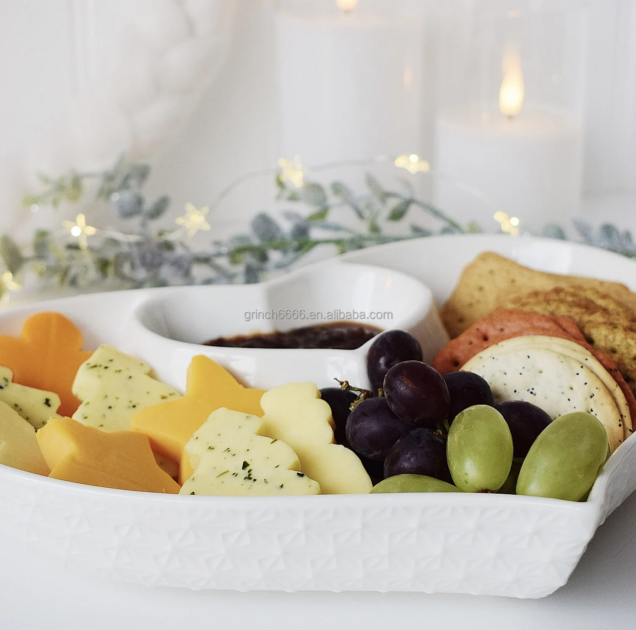 ceramic heart dip dish plate