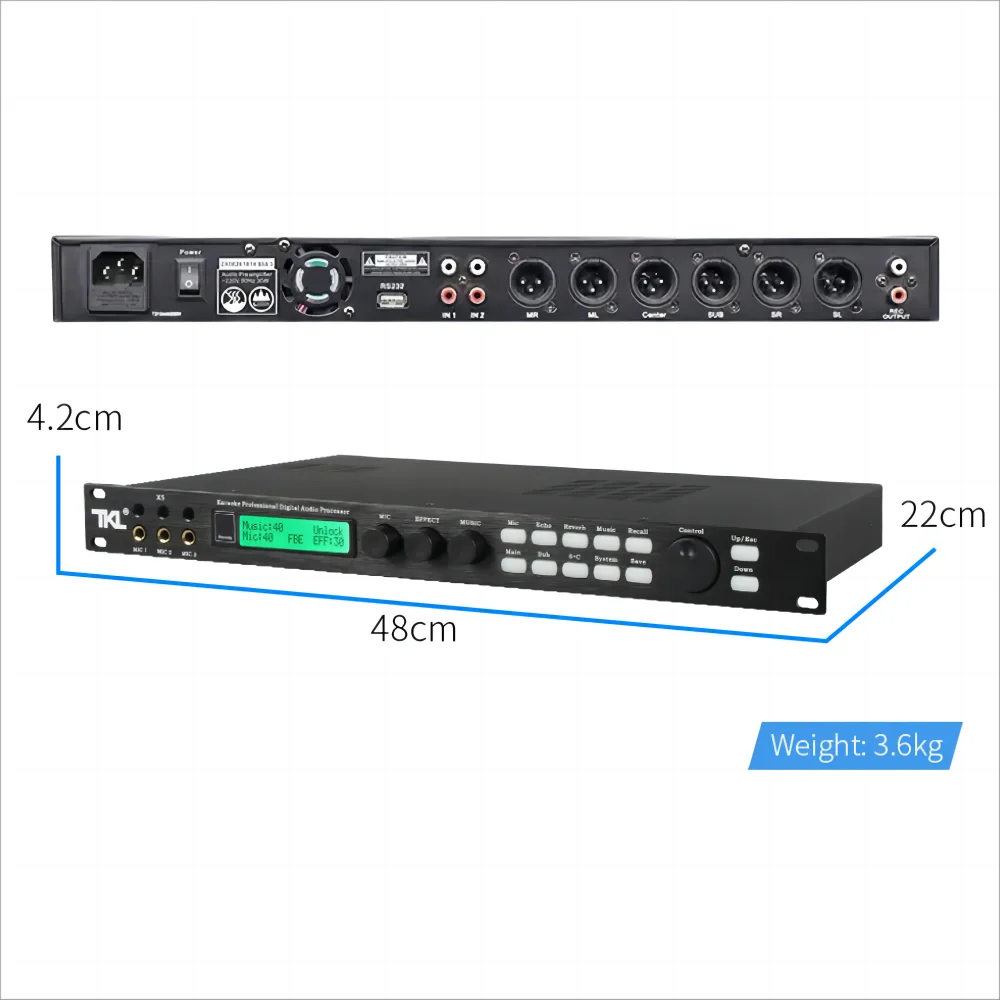 High Power Dsp Effect Proessor With Fm Radio With Fm Radio X5 For High