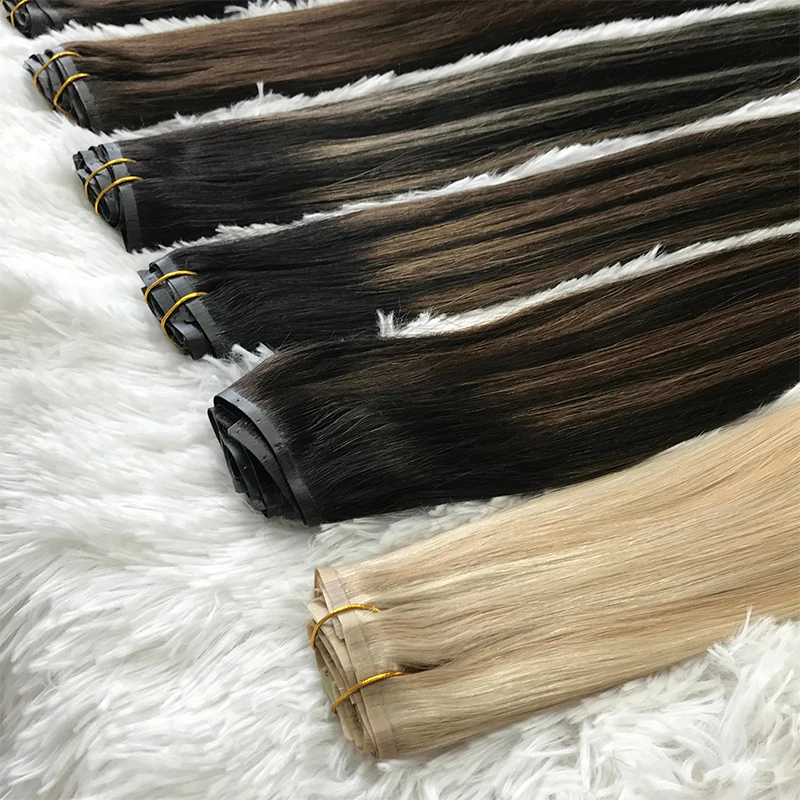 Salon Quality Double Drawn 100 Remy Seamless Clipins Human Hair