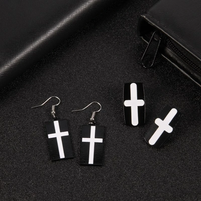 Anime Tokyo Revengers Earrings Simple Cross Acrylic Cartoon Character Accessories
