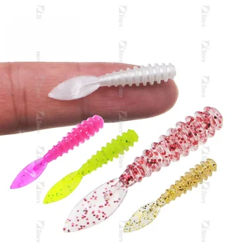 3.6mm 0.4g 10pc/bag Wobblers Mini Ocean Rock Fishing Soft Lures Rubber Soft Baits Soft Worm Artificial Baits Bass Silicone Fish – Soft Lure – view 2