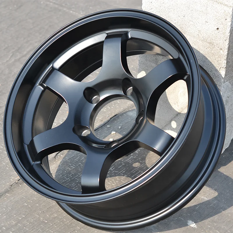 Black TE37 16 Inch 5x139.7 Alloy Wheels for Suzuki Jimny, Samurai Black TE37 16 Inch 5x139.7 Alloy Wheels for Suzuki Jimny, Samurai