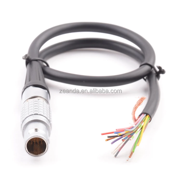 Customized 16-Pin Circular Lemos Aviation Male Plug Cable Extension Medical Connectors