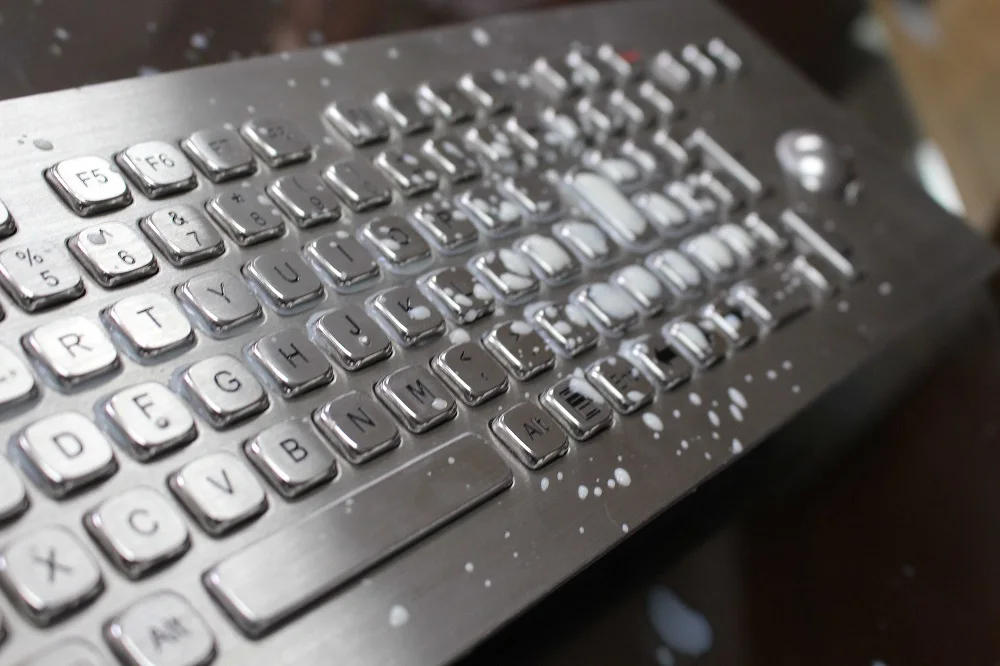 Rugged Industrial Metal Keyboard with Trackball & Numeric Keypad
