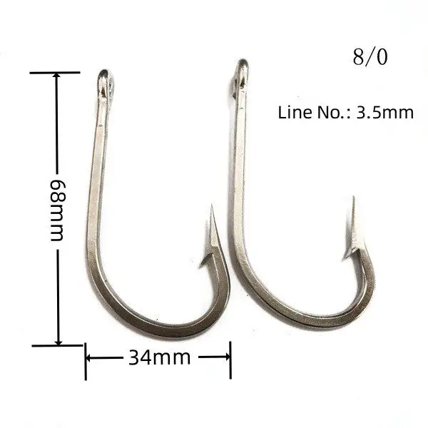 extra large fish hooks Giant Shark Fishing Saltwater Alligator Hooks Big Game Stainless Steel J Fishing Hooks Strong Large Hooks for Tuna Swordfish Catfish Size 5/0-20/0 : Sports & Outdoors world feedback and desire to offer big game hooks that anglers will utilize day in and day out 5pcs Big Treble Fishing Hooks