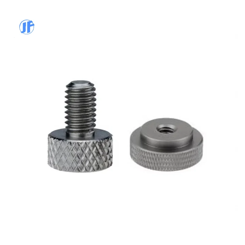 High Precision M2-M10 Knurled Thumb Screw Black Aluminum Zinc Stainless Steel-Inch Measurement System Including Titanium Plastic