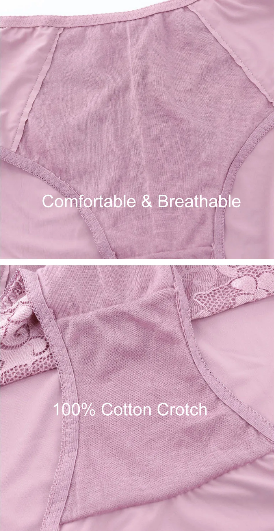 Women Solid Color With Traceless Design Plus Size High Waist Panties