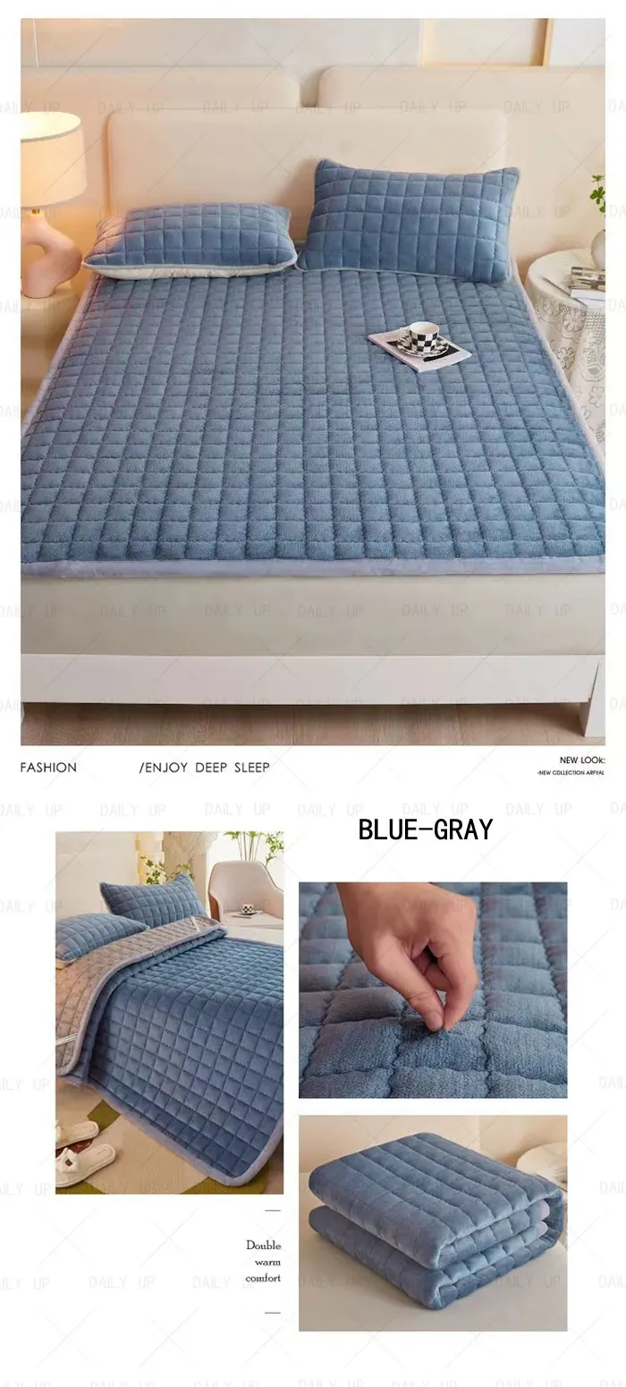Padded Soft Bed Mattress Cover Topper Adults King Size Air Breathable Comfortable Sleep Bedding Mattress For Hotel Bedroom