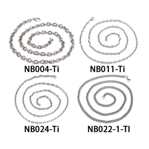 Custom OEM Men's Fashion Jewelry Wholesale Necklace Hip Hop Titanium Chains Necklace for Men