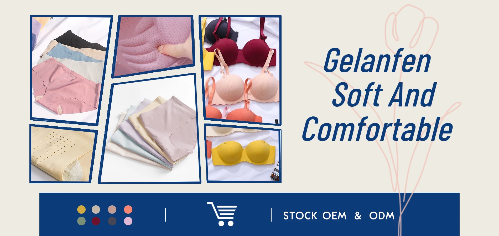 HKRXEC Seamless V-Neck Contrast-Trim Everyday Support Bra