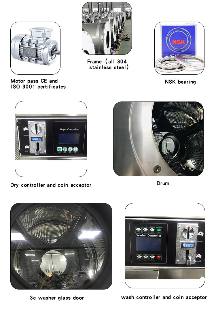 15kg / 20kg Singapore Commercial Coin Operated Washing Machine