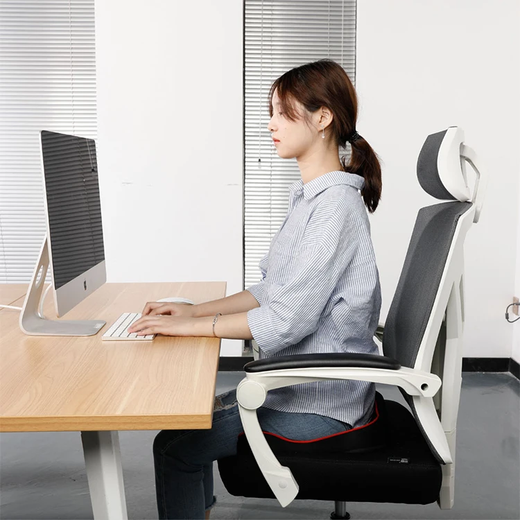 Customize Colour Polyester Cotton Filling Memory Foam Orthopedic Seat Cushion For Home Office Truck Driver Chair