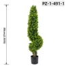 Light Green Spiral Artificial Cypress Topiary Tree (90cm/2.95ft)