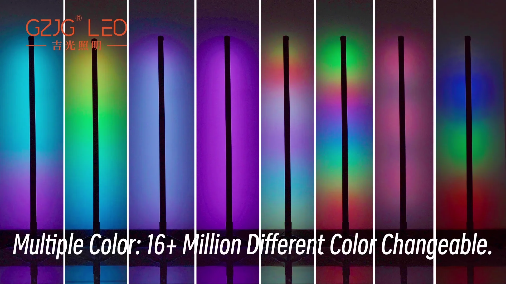 Modern Bedroom Black Led Simple Rgb Floor Light Color Changing Minimum Corner Stand Smallest